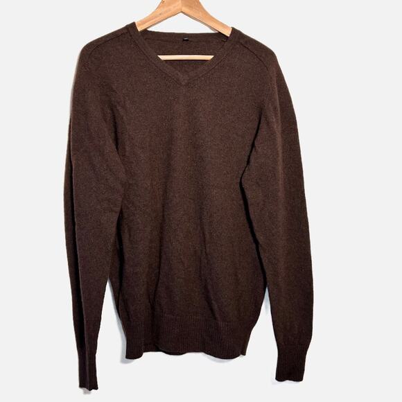 Muji Sweater Brown Wool Yak‎ Blend Crewneck Pullover Knit Mens XL - Picture 1 of 7